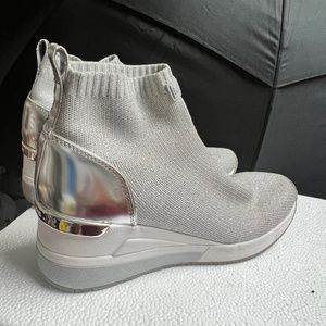Michael Kors Silver Platform Boots